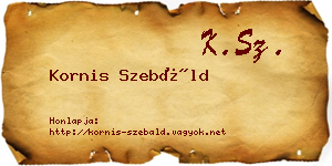 Kornis Szebáld névjegykártya